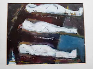 Astrid Engels - Olieverf op papier, Titel, "Egyptenne XXVI kopen? Bied vanaf 40!