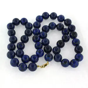 18k gouden slot aan een Lapis Lazuli kralen snoer - 65 cm lang - 156 gram kaufen? Bieten Sie von 200!