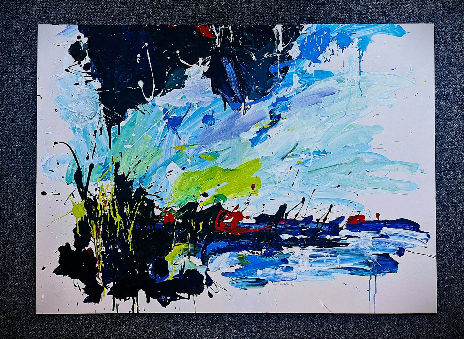 Henk Hofstra - Groot en krachtig expressionistisch olieverf op karton - gesigneerd kopen? Bied vanaf 171!