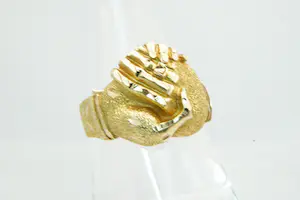 49 - Mooie 18 krt geel gouden Surinaamse vriendschaps-ring - unisex model kopen? Bied vanaf 560!