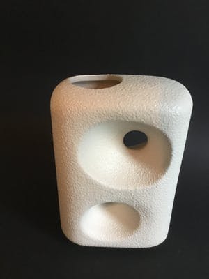 Bertoncello - Witte keramiek vaas met 2 gaten kopen? Bied vanaf 1!