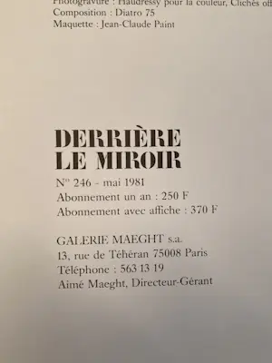 Marc Chagall - Derrière le Miroir 246 mai 181 kopen? Bied vanaf 100!