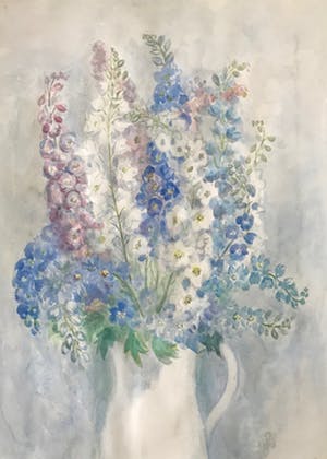 Anna Borst Pauwels - Kleurrijke aquarel - Uniek werk - Gesigneerd - 1986 kopen? Bied vanaf 45!