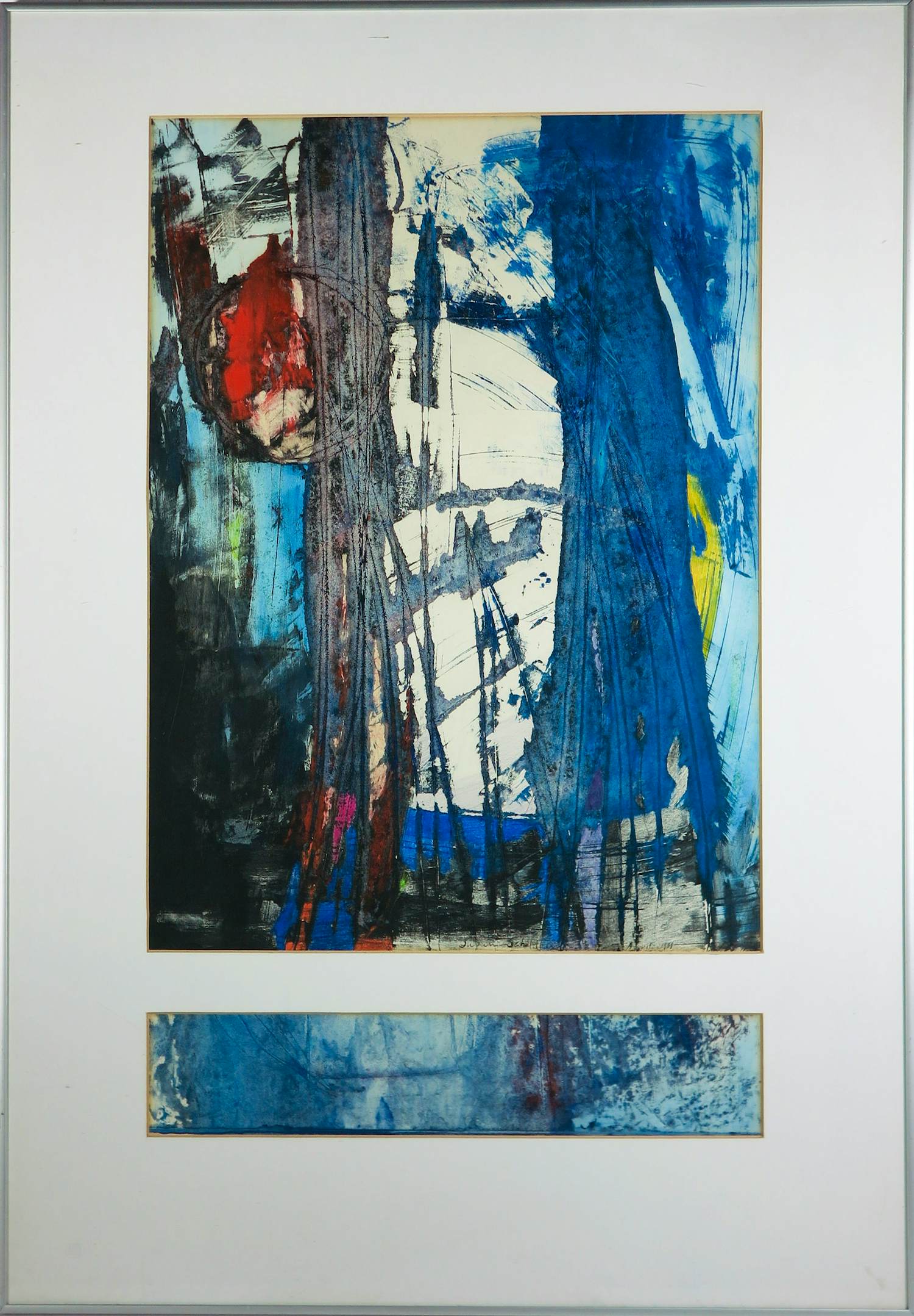 Susan Schildkamp - Gemengde techiek op papier, Verblindend wachten - Ingelijst (Groot) kopen? Bied vanaf 50!