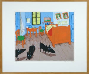 Peter Bastiaanssen - Zeefdruk, Yapping Van Gogh - Ingelijst kopen? Bied vanaf 60!