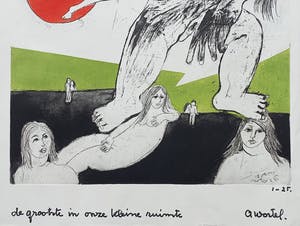 Ans Wortel - De grootste in onze kleine ruimte, aquatint ets kopen? Bied vanaf 75!