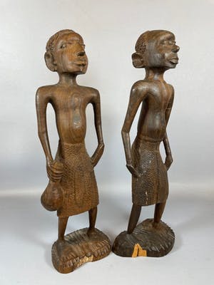 Ethiopie - African 2 prachtige Ebony beelden . kopen? Bied vanaf 25!