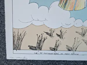 Hannes Postma - Groot kleuren litho - code? het vroedmeester effect ...- gelmt. oplage (75) kopen? Bied vanaf 49!