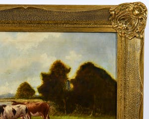 Adriaan Marinus Geijp - (1855-1926) - "Koeien in Hollands Polderlandschap" kopen? Bied vanaf 400!