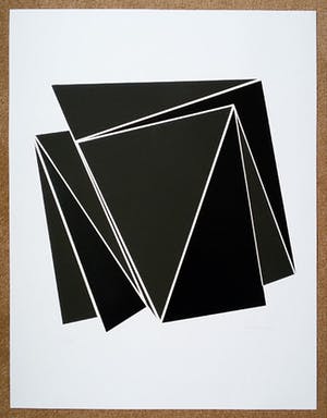 Marcel Henri Verdren - Geometrisch abstract, zeefdruk kopen? Bied vanaf 1!