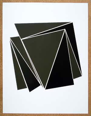 Marcel Henri Verdren - Geometrisch abstract, zeefdruk verkocht voor € 1!