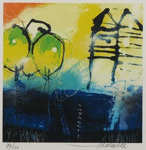 Theo Koster - Zeefdruk, Zonder titel - Ingelijst kopen? Bied vanaf 1!