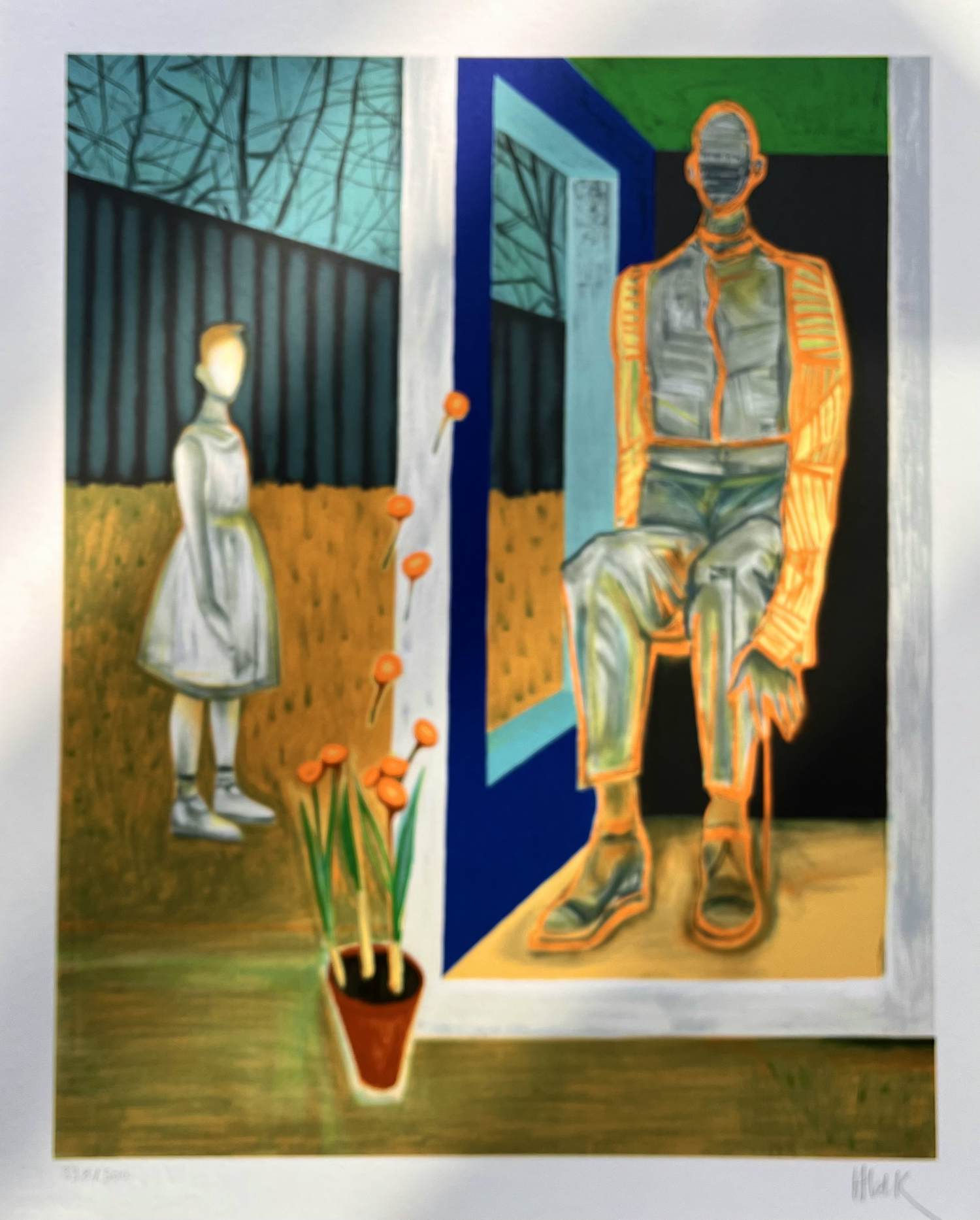 Hans Vandekerckhove - Kleurrijke, gesigneerde litho - niet ingelijst. kopen? Bied vanaf 85!