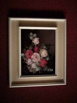 Niet of onleesbaar gesigneerd - Knap geschilderd Spaans impressionistisch olieverf stilleven Rozen - gesigneerd kopen? Bied vanaf 10!