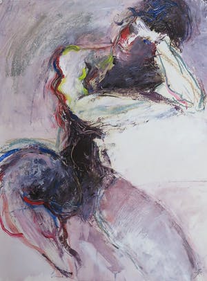 Franscz Witte - Gemengde techniek op papier, Zonder titel kopen? Bied vanaf 1!