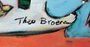 Theo Broeren - Acryl op doek, Een glaasje (Zeer groot) kopen? Bied vanaf 50!