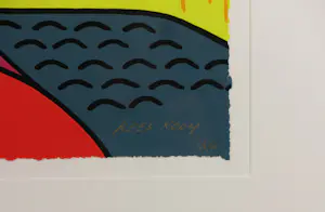 Kees Kooy - Zeefdruk op papier, Bloeiende velden - Ingelijst kopen? Bied vanaf 150!