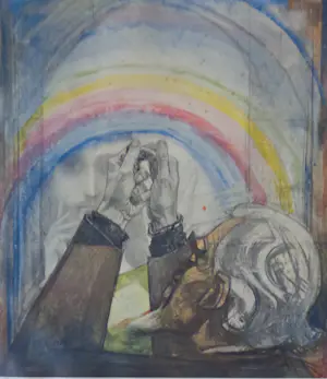 Jan Toorop - HET GEBED (ZELFPORTRET) / KLEURLITHO / 80x70cm kaufen? Bieten Sie von 1!