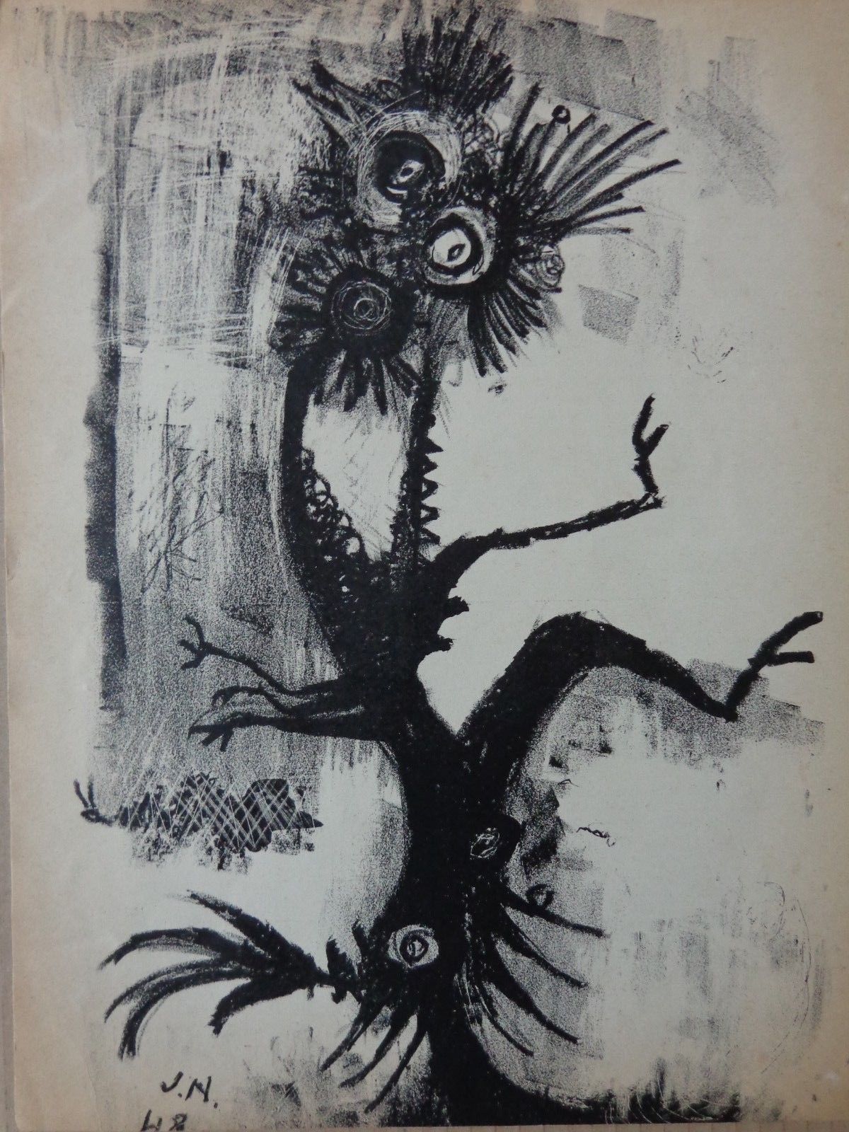 Jan Nieuwenhuijs - COBRA / ZW-W LITHO / 30x23cm / 1948 kopen? Bied vanaf 65!