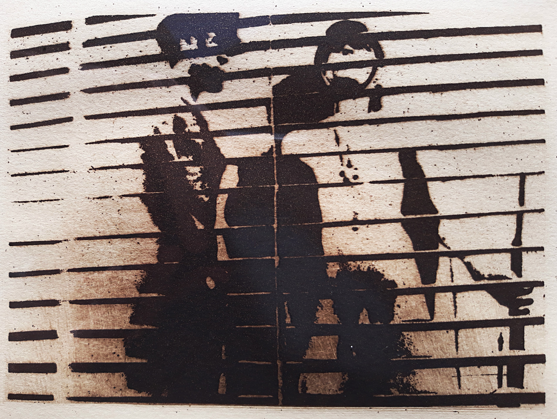 Rob Scholte - Jaloezie, ets (mooi ingelijst) verkocht voor € 150!