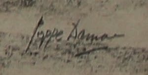 Poppe Damave - Houtskool/tekening kopen? Bied vanaf 45!