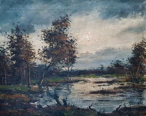 Niet of onleesbaar gesigneerd - landschap kopen? Bied vanaf 1!