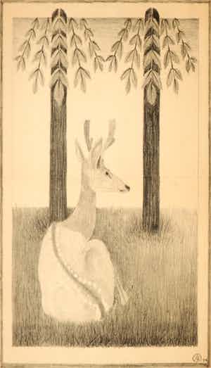 Samuel Jessurun de Mesquita - Litho, Barasingha-hert verkocht voor € 60!