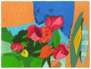 Henk van Vessem - Kleurenzeefdruk FLEURS I Handgesigneerd--GROOT!! kopen? Bied vanaf 45!