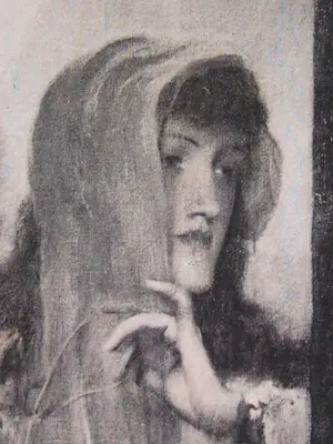 Fernand Khnopff - Een blauwe vleugel, 1894 - Offsetlithografie - 2003 kopen? Bied vanaf 100!