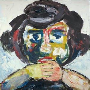 Martin van Wordragen - Olieverf op doek, Bekommerde , Ingelijst (Groot) kopen? Bied vanaf 300!