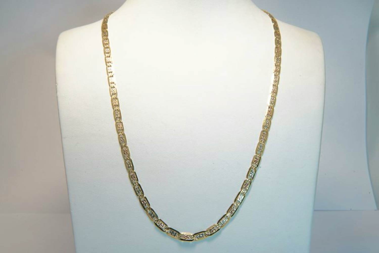 05-  Zo goed als nieuw 18Krt tricolor gouden "valentino" collier - lengte 60cm kopen? Bied vanaf 1850!