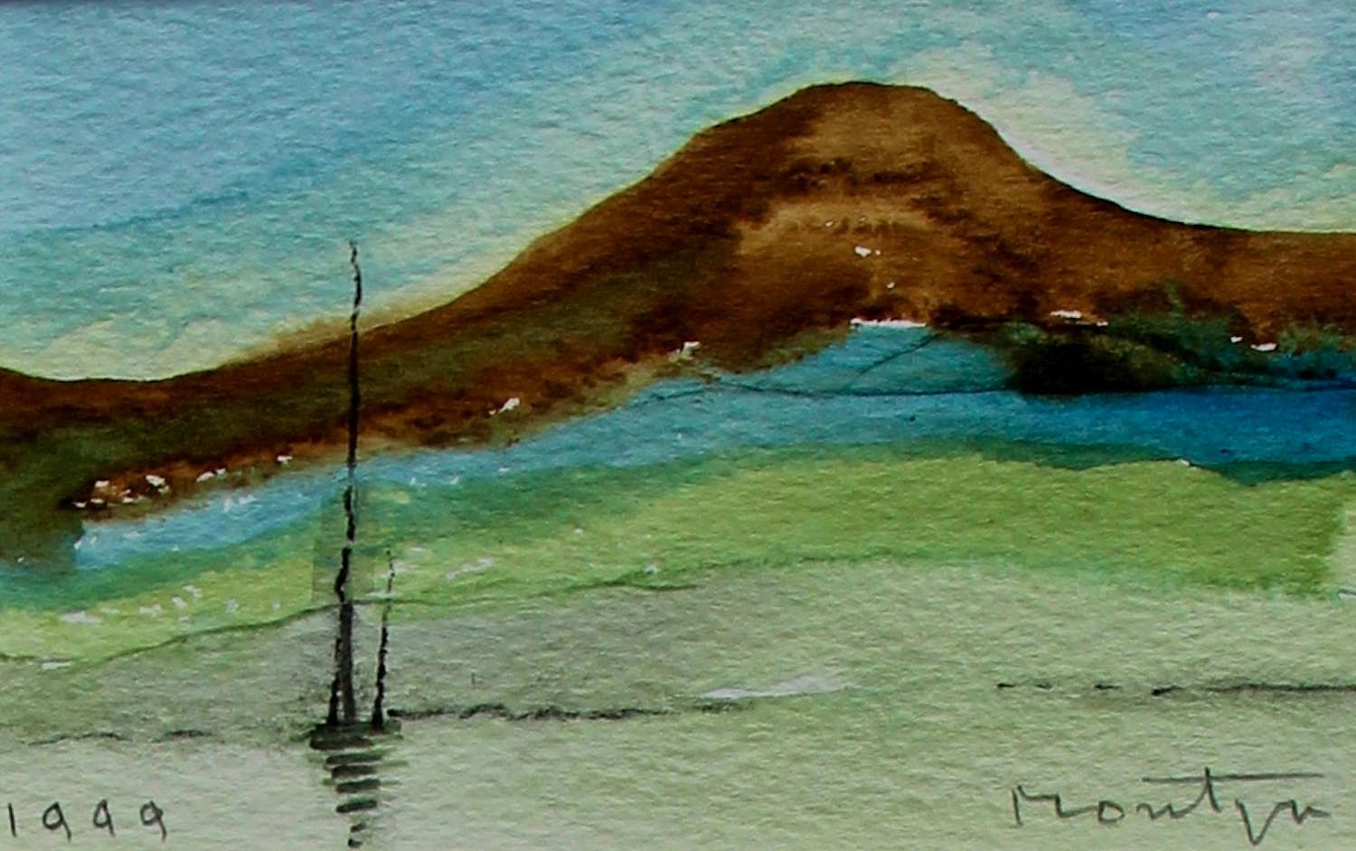 Jan Montyn - Twee werkjes(aquarel en potlood)in een passe-partout - 1999/2009 kopen? Bied vanaf 199!