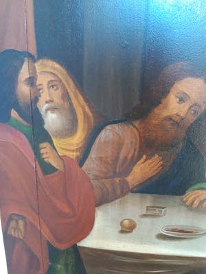 Niet of onleesbaar gesigneerd - Russisch paneel , de voetwassing, 18 de eeuw kopen? Bied vanaf 1!