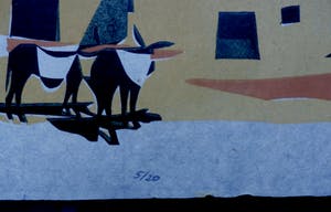 Cor Basart - houtsnede - 1962 kopen? Bied vanaf 45!