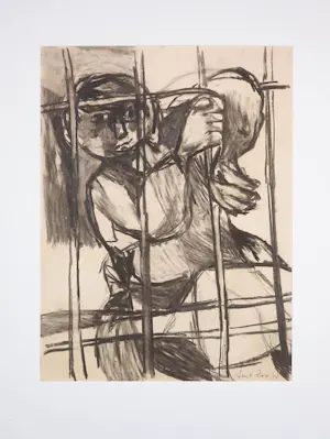 Aart Roos - Krijttekening, Kind in box kopen? Bied vanaf 1!