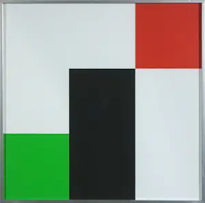 Otto Hamer - Twee werken op doek (op paneel)/ Abstract-geometrische composities kopen? Bied vanaf 150!