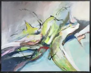 Cobi Nieuwstad - Acryl op doek, Vuil landschap (Groot) kopen? Bied vanaf 1!