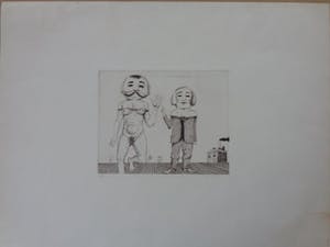 Herman Berserik - MASKERADE / ZW-W ETS / 49x65cm / SIG / 1972 kopen? Bied vanaf 30!