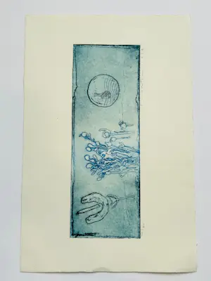 Jan Montyn - sans titre ( in Montyn blauw) kopen? Bied vanaf 75!