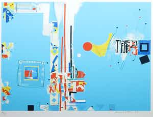 Sam Middleton - Zeefdruk, Harmonics - Ingelijst verkocht voor € 35!