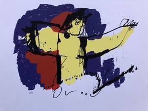 Herman Brood - Kleurenzeefdruk: Brasil God Handgesigneerd. kopen? Bied vanaf 225!
