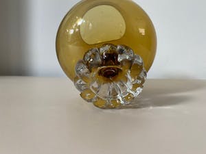 Bo Borgstrom - Amber glazen bokaalvaas op voet kopen? Bied vanaf 1!