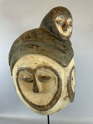 Fang - 211034 - African Fang Twin mask - Gabon. kopen? Bied vanaf 45!