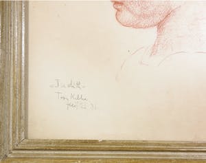 Toon Kelder - Sanguine op papier, Portret van Judith kopen? Bied vanaf 100!