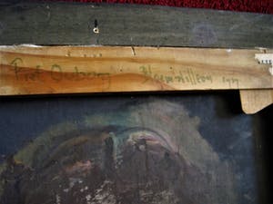 Piet Ouborg - Bijzonder 1939 olieverf - Stilleven - Nieuwe Haagse School - verso damesportret! kopen? Bied vanaf 670!
