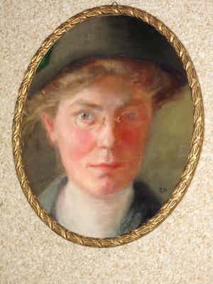 Cornelia Hioolen - Olieverfschilderij - Portret van Dame verkocht voor € 65!