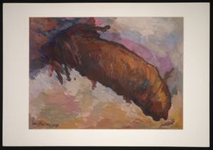 Jan van Holthe - Acryl op papier, Merde 21 kopen? Bied vanaf 10!