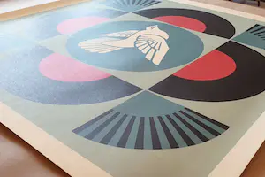 Shepard Fairey - GEOMETRIC DOVE -BLACK- SIGNED OFFSET LITHOGRAPH kopen? Bied vanaf 1!