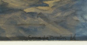 Cornelis de Bruin - Aquarel, Zeegezicht met botters - Ingelijst kopen? Bied vanaf 1!