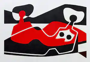 Gijsbert Jan van Koppenhagen - Rode en zwarte figuur, linosnede verkauft für € 50!